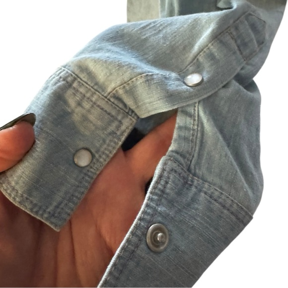 Guess Blue Denim Button-Up Shirt - Picture 10 of 16